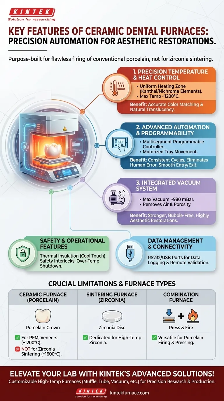 Quali sono le caratteristiche chiave dei forni dentali per ceramica? Automazione di precisione per restauri estetici Guida Visiva