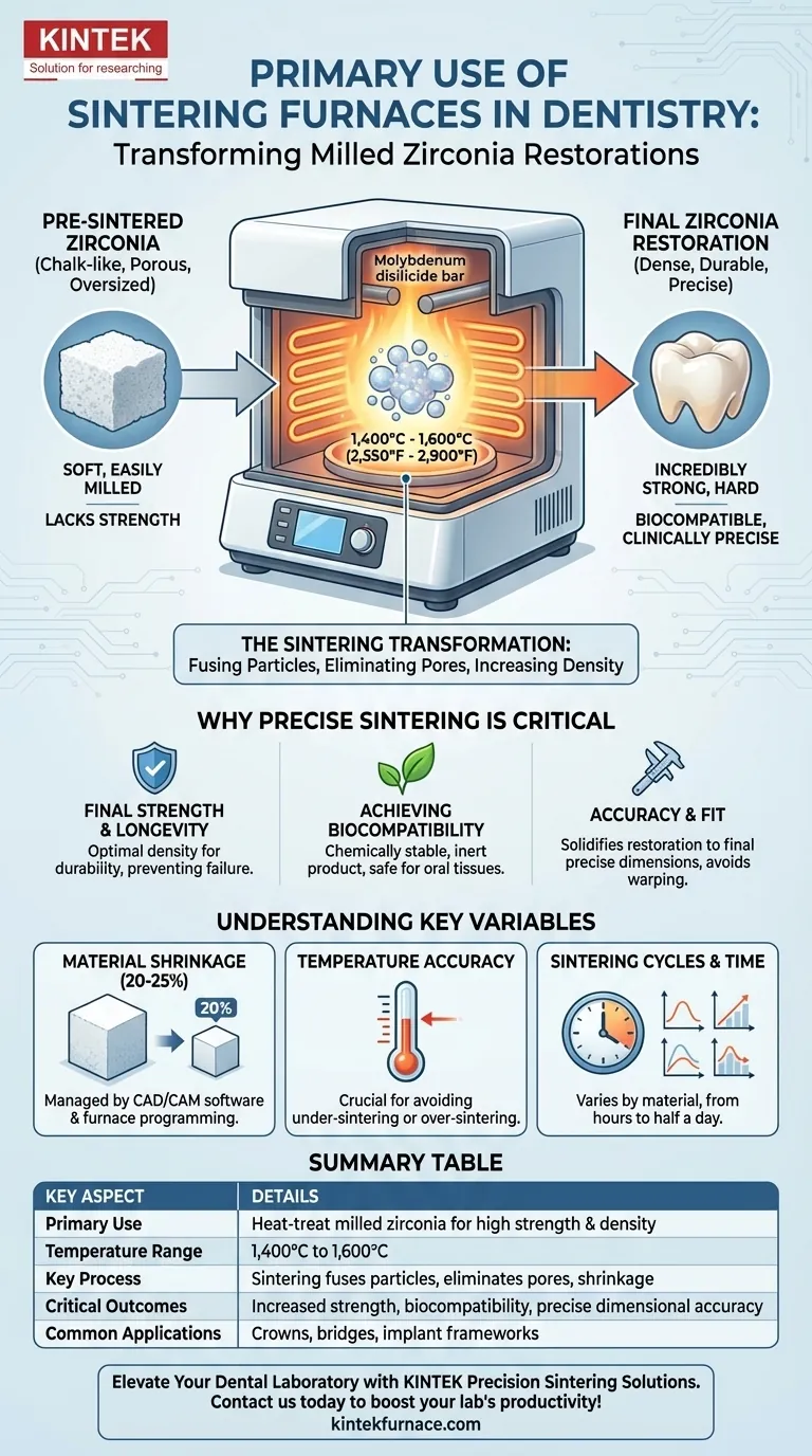 烧结炉在牙科中的主要用途是什么？将氧化锆转化为耐用的牙科修复体 图解指南