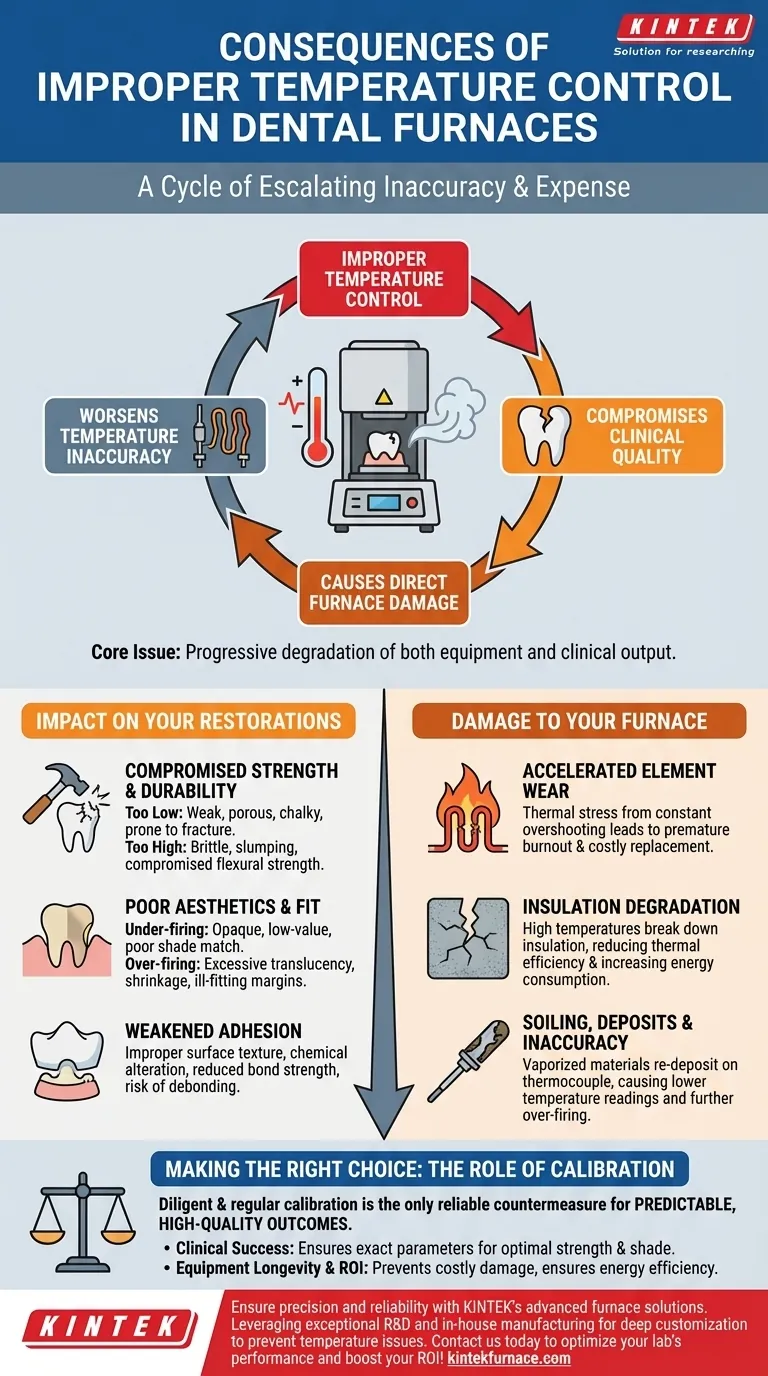 What are the consequences of improper temperature control in dental furnaces? Avoid Costly Failures and Ensure Quality Visual Guide