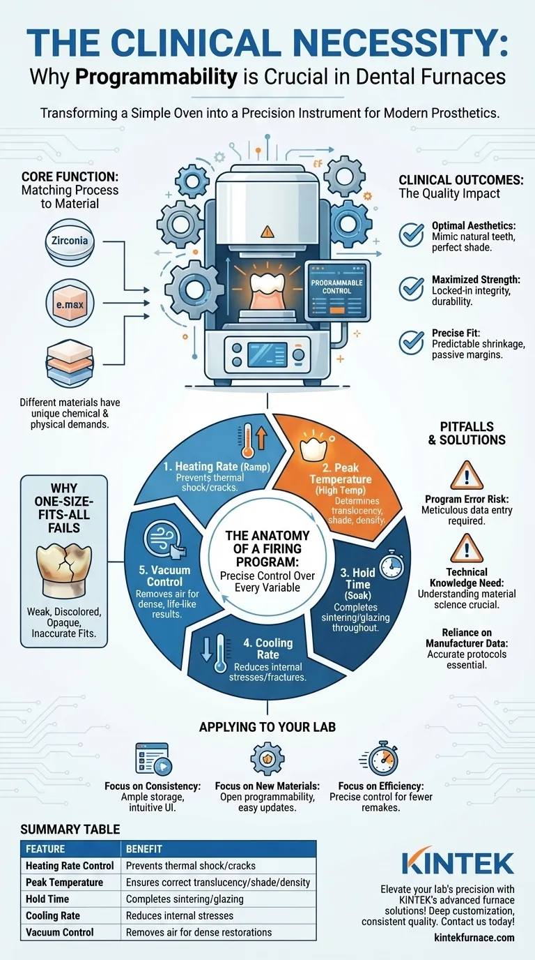Warum ist Programmierbarkeit ein wichtiges Merkmal bei Dentalöfen? Präzision bei der Herstellung von Zahnersatz erreichen Visuelle Anleitung