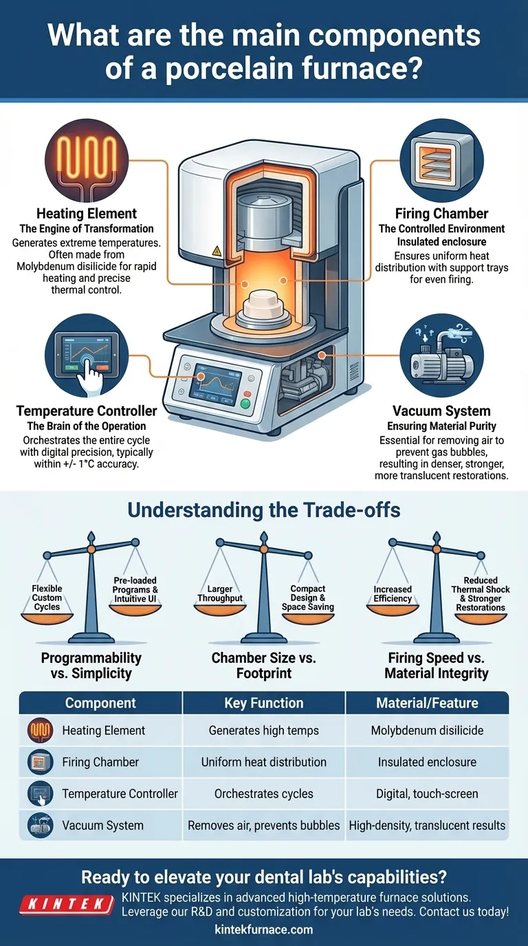 What are the main components of a porcelain furnace? Unlock Precision for Dental Restorations Visual Guide