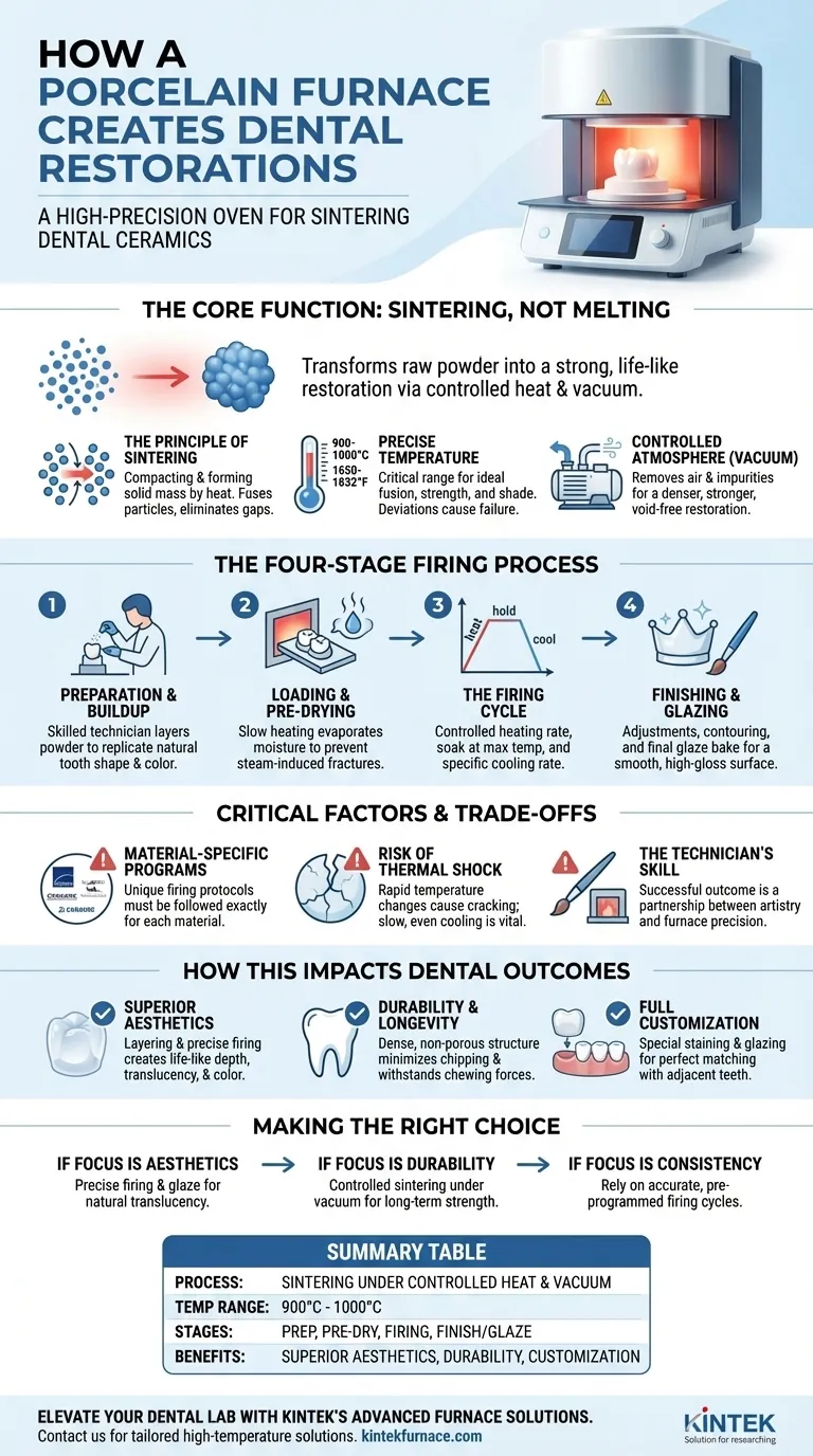 Come funziona un forno per porcellana nella creazione di restauri dentali? Ottenere risultati precisi, durevoli ed estetici Guida Visiva