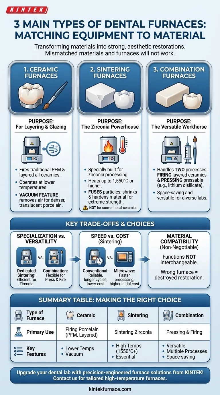 歯科用ファーネスの主要な3つのタイプとその用途は何ですか？ラボに最適なファーネスを選びましょう ビジュアルガイド