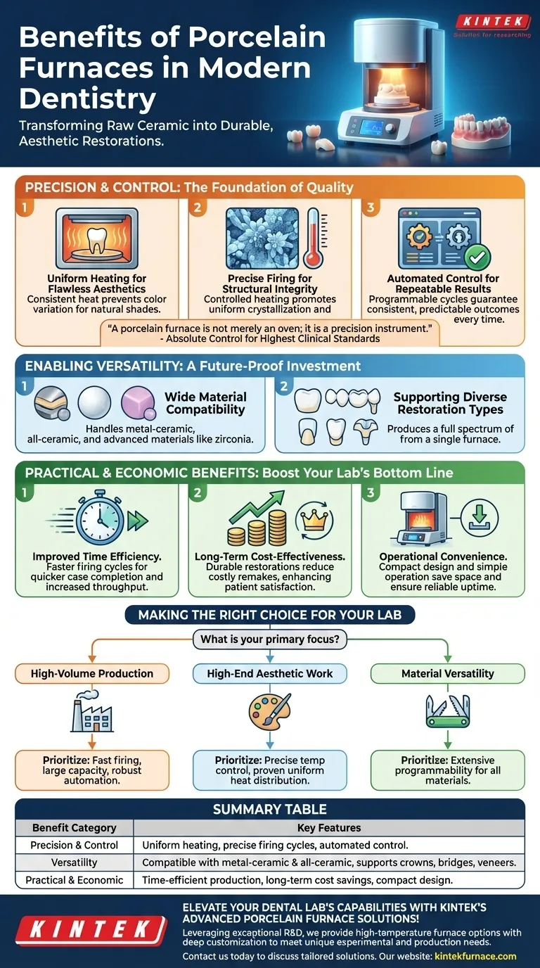 What are the benefits of using porcelain furnaces in dentistry? Achieve Precision and Efficiency in Dental Restorations Visual Guide