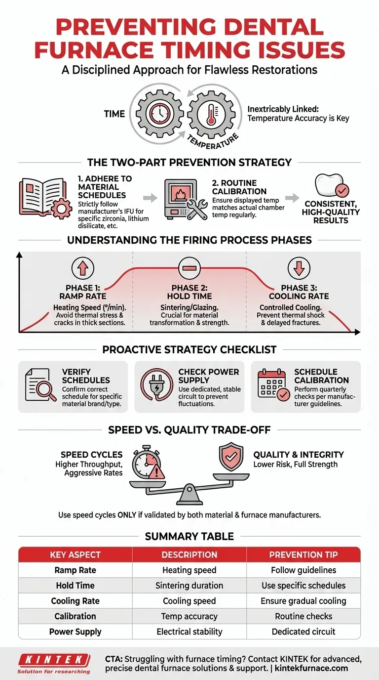 Wie können Timing-Probleme in Dentalöfen verhindert werden? Präzises Brennen für makellose Restaurationen meistern Visuelle Anleitung