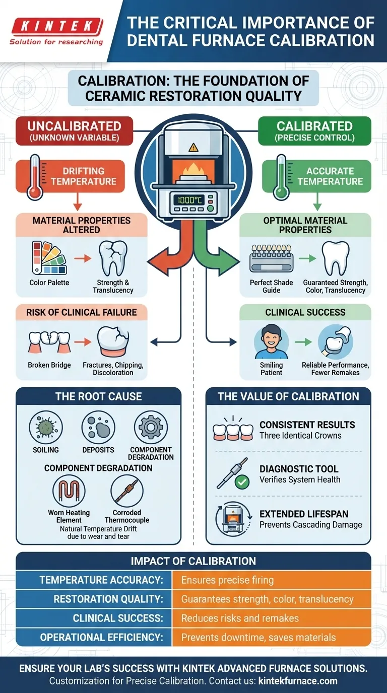 Qual é a importância da calibração em fornos odontológicos? Garanta precisão para restaurações mais fortes e estéticas Guia Visual