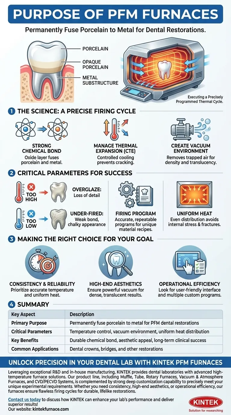 What is the purpose of PFM furnaces? Achieve Durable, Aesthetic Dental Restorations Visual Guide