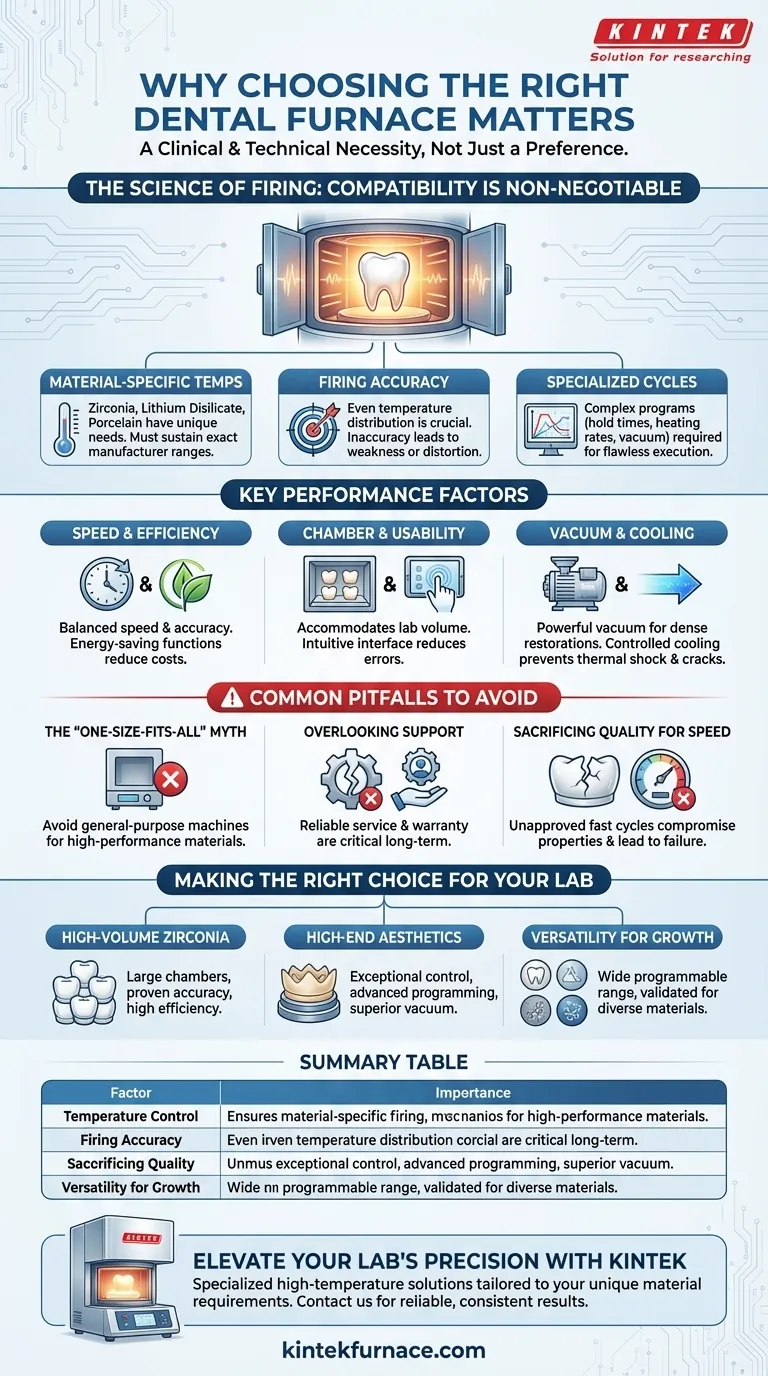 各歯科材料に適切な炉を選ぶことが重要なのはなぜですか？修復物の精度と耐久性を確保しましょう ビジュアルガイド
