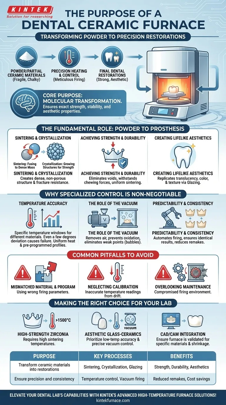 What is the purpose of a dental ceramic furnace? Achieve Strong, Lifelike Dental Restorations Visual Guide