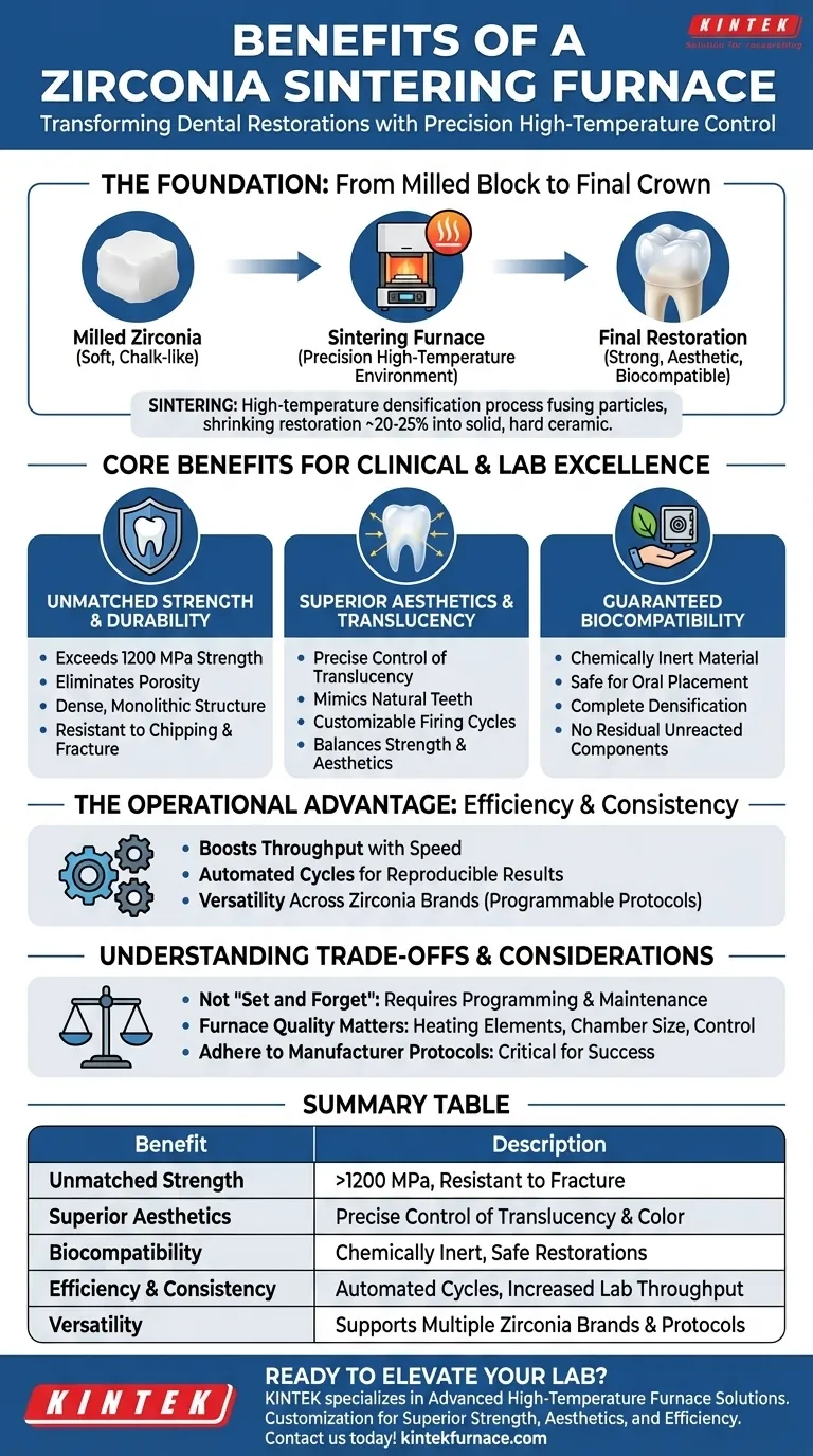 What are the benefits of using a zirconia sintering furnace? Achieve Strong, Aesthetic Dental Restorations Visual Guide