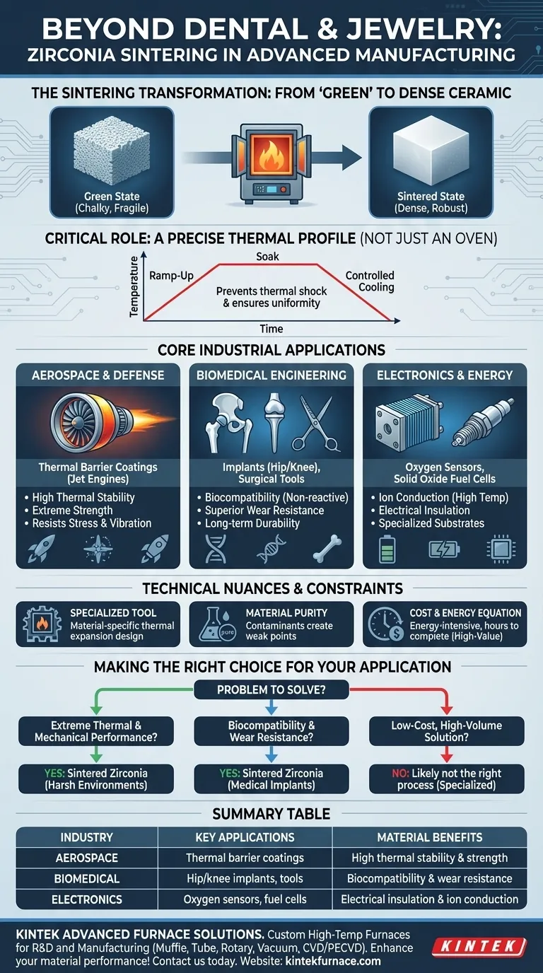 What industries use zirconia sintering furnaces? Beyond Dental and Jewelry Applications Visual Guide