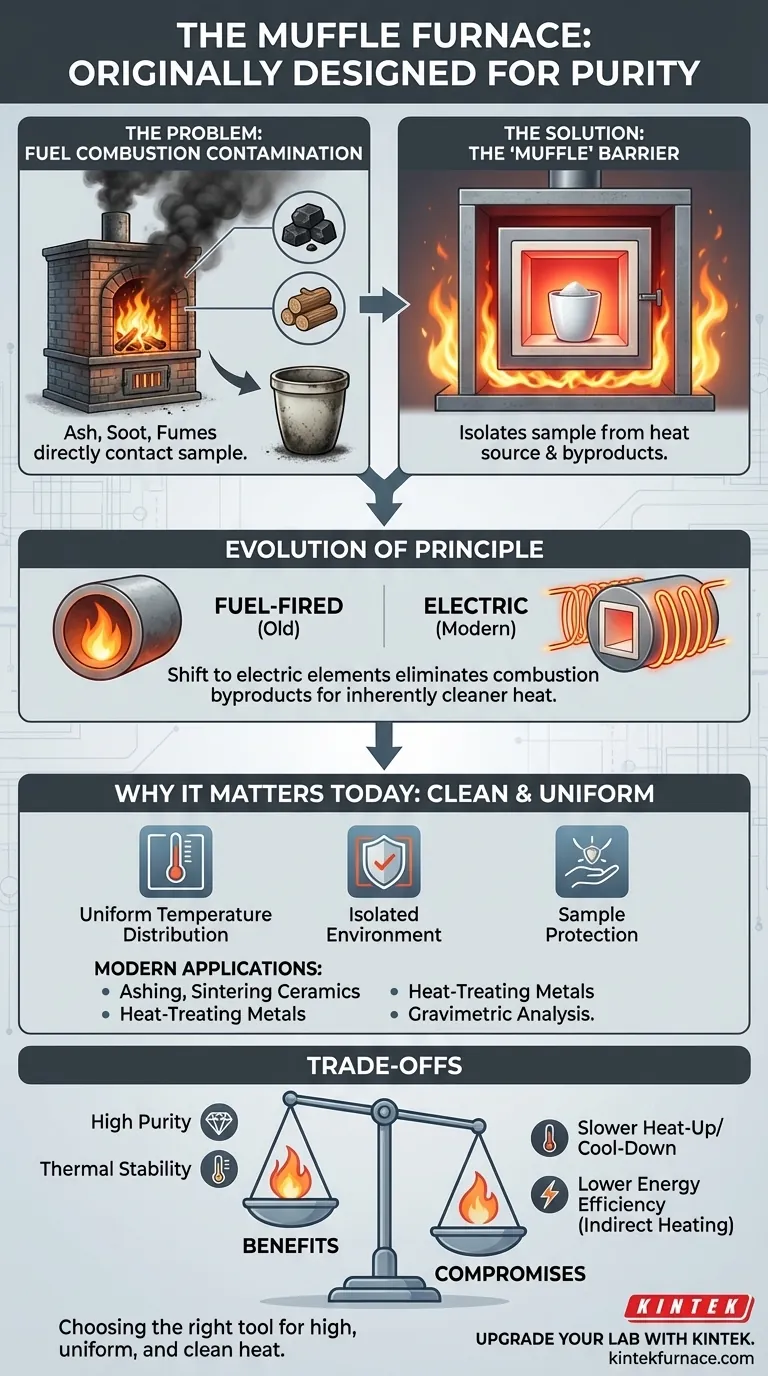 Why was the muffle furnace initially developed? To Ensure Purity in High-Temperature Processing Visual Guide