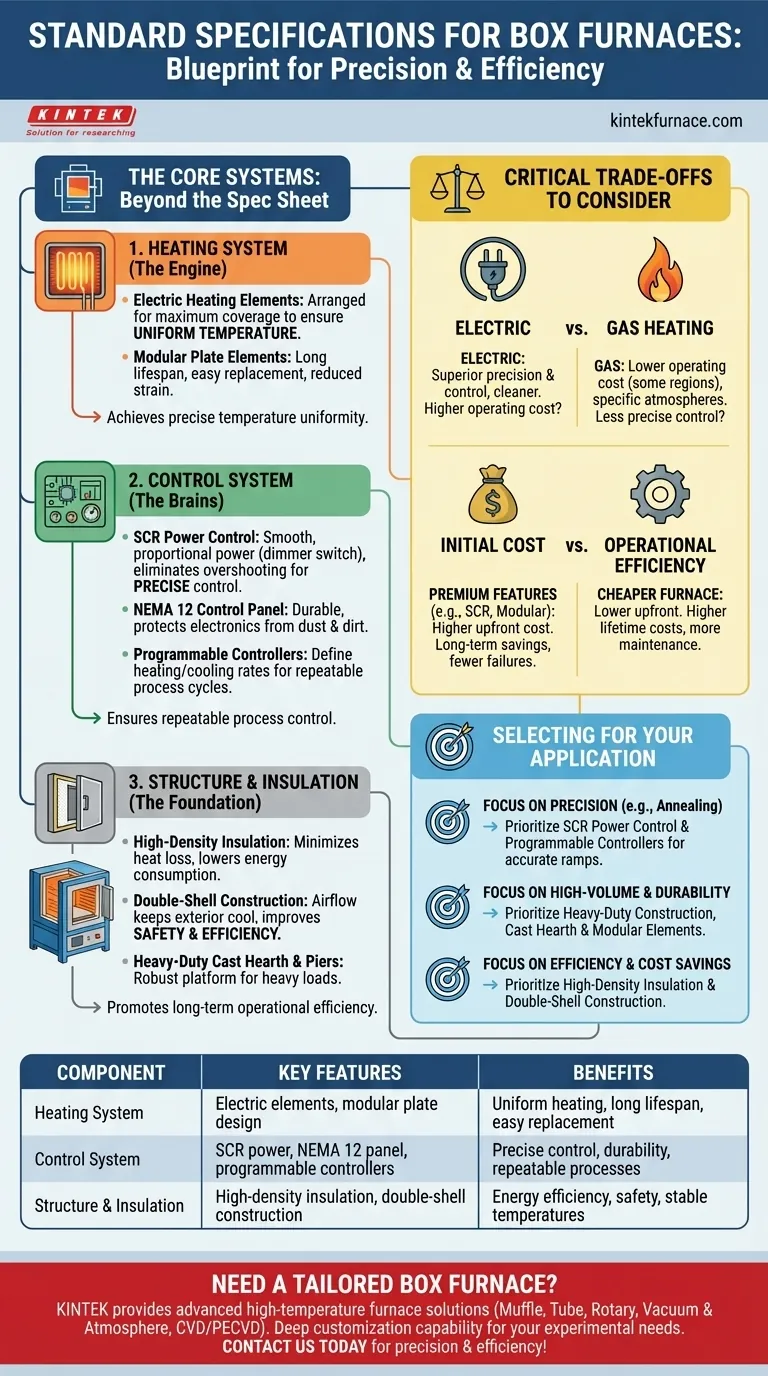 Quais são as especificações padrão para fornos de caixa? Componentes essenciais para precisão e eficiência Guia Visual