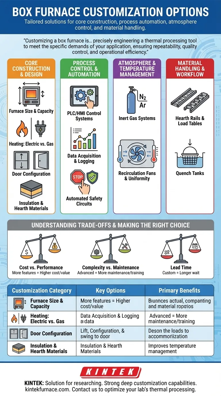 Quais opções estão disponíveis para personalização de Fornos de Caixa? Adapte seu Processamento Térmico para Eficiência Máxima Guia Visual