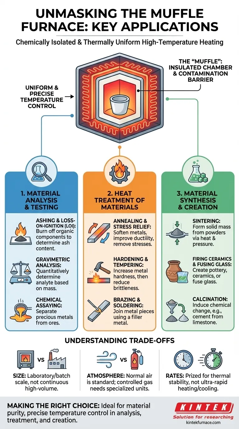 머플로(muffle furnace)는 주로 어떤 종류의 응용 분야에 사용됩니까? 재료 분석, 열처리 및 합성에 필수적인 용도 시각적 가이드
