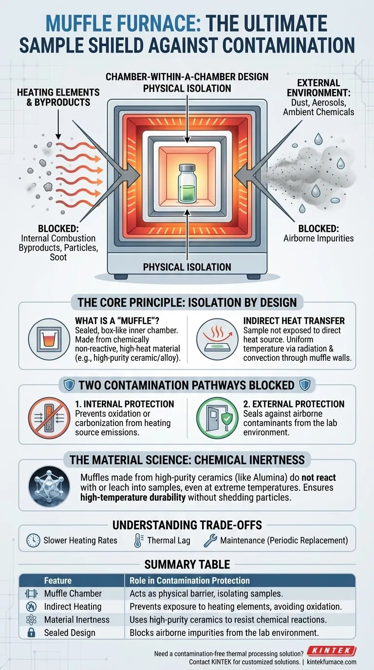 How does a muffle furnace protect samples from contamination? Ensure Purity with Advanced Isolation Visual Guide