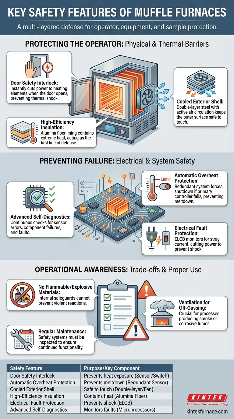 What safety features are incorporated in muffle furnace designs? Ensure Operator and Equipment Protection Visual Guide
