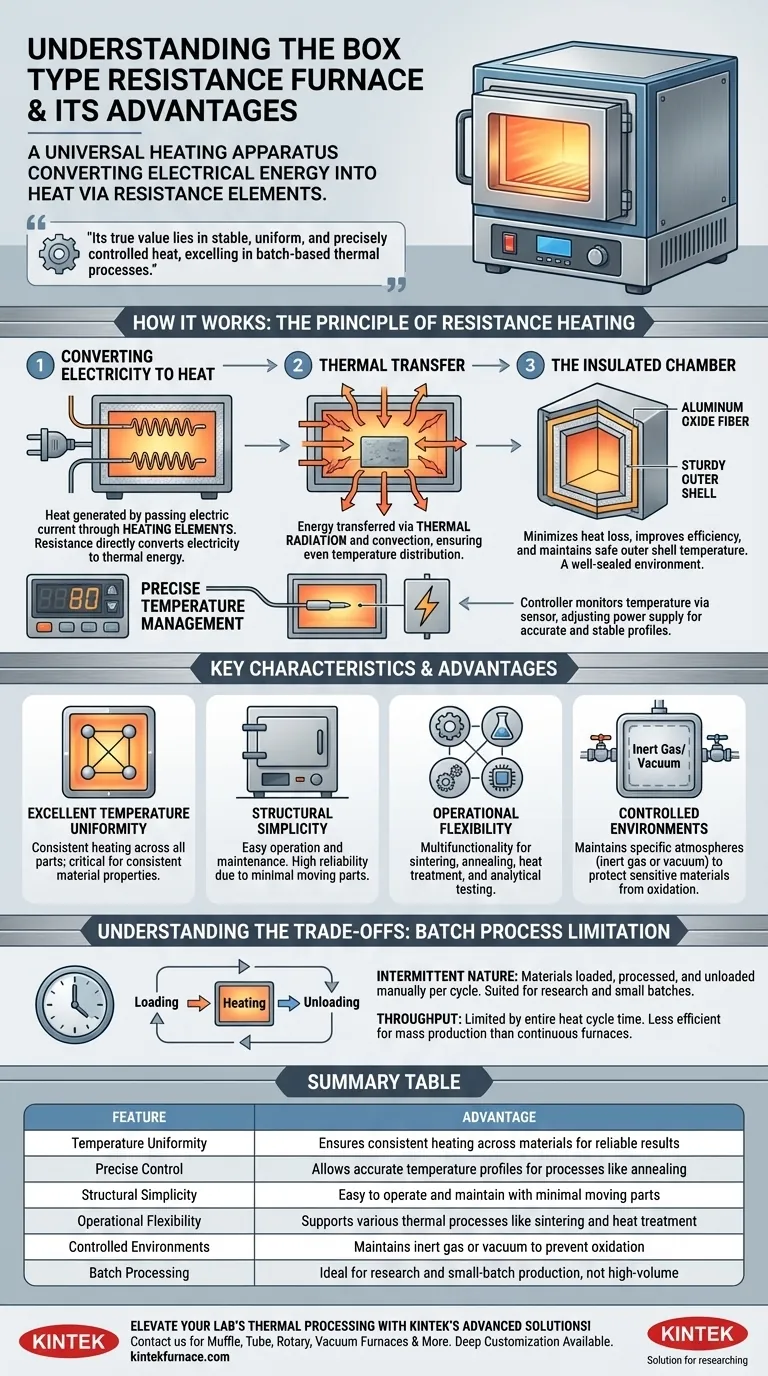 ما هو فرن المقاومة من النوع الصندوقي وما هي مزاياه الأساسية؟ أساسي للتسخين الدقيق والموحد في المختبرات دليل مرئي