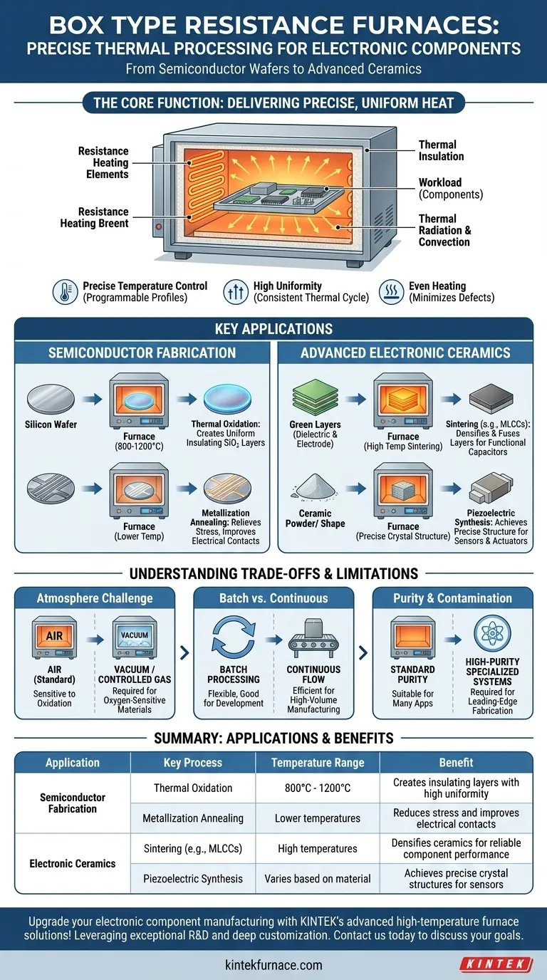 How are box type resistance furnaces used in the manufacturing of electronic components? Essential for Precise Thermal Processing Visual Guide