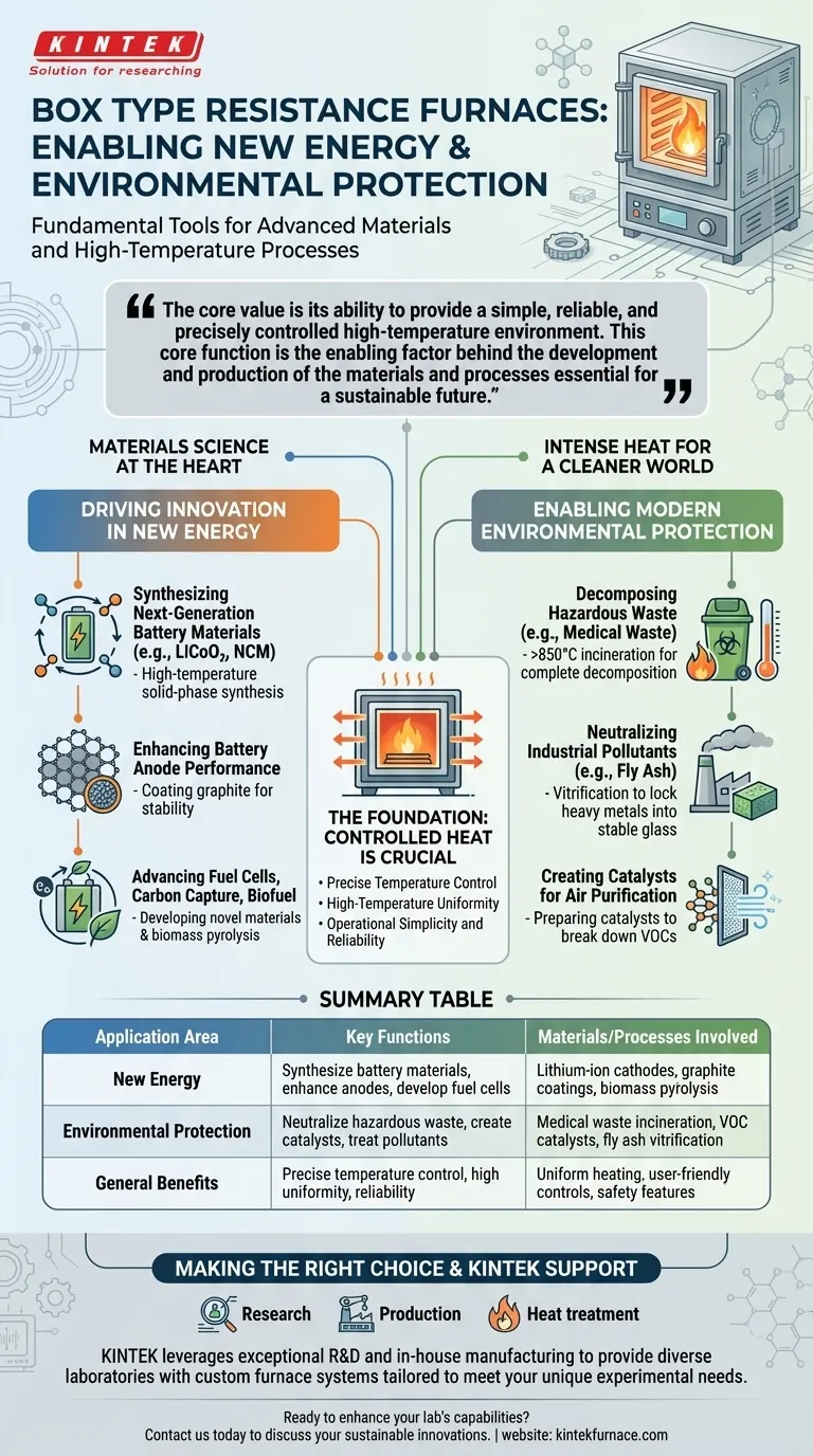 Que papel desempenham os fornos de resistência tipo caixa na nova energia e proteção ambiental? Impulsionando Inovações Sustentáveis Guia Visual