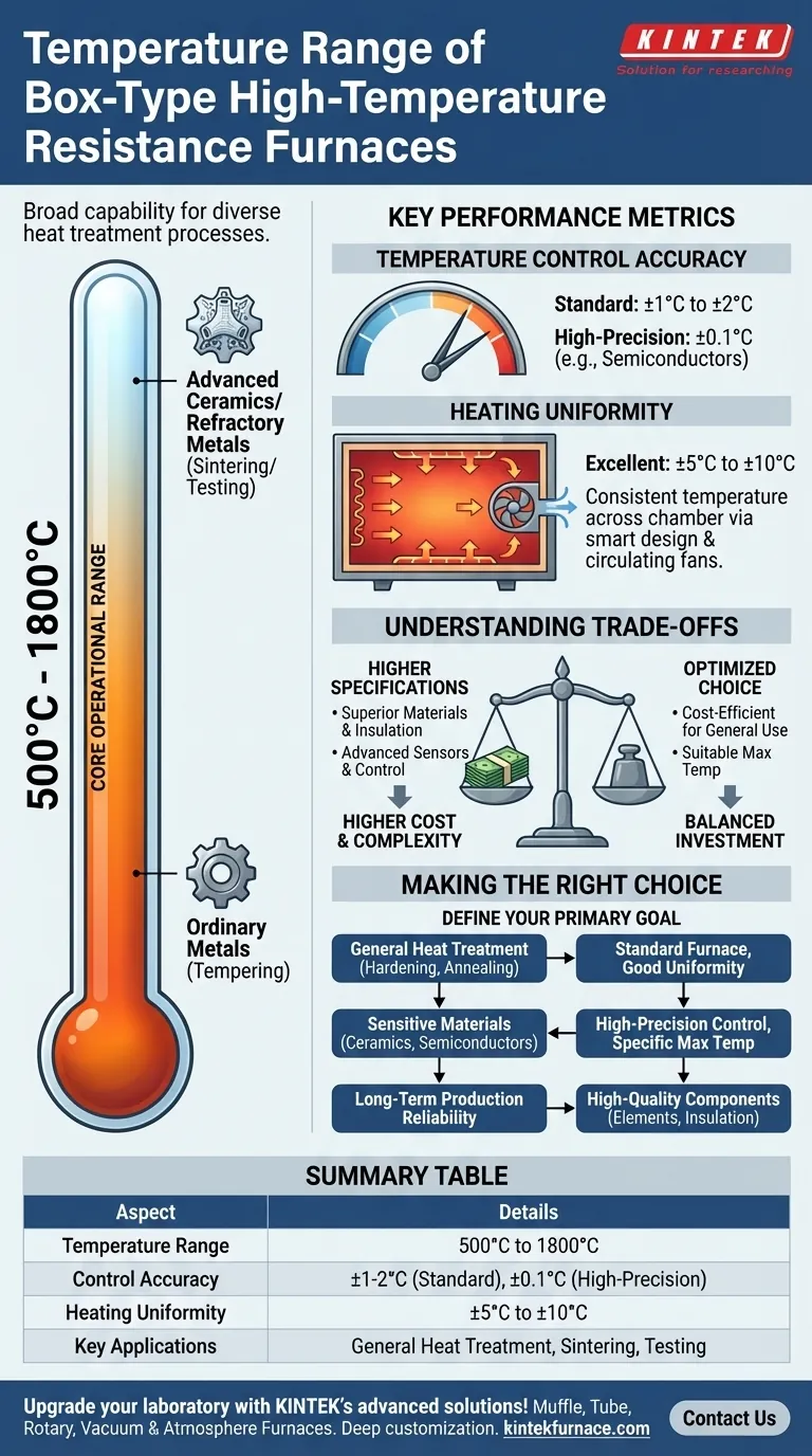 What is the temperature range of box type high-temperature resistance furnaces? Optimize Your Heat Treatment Processes Visual Guide