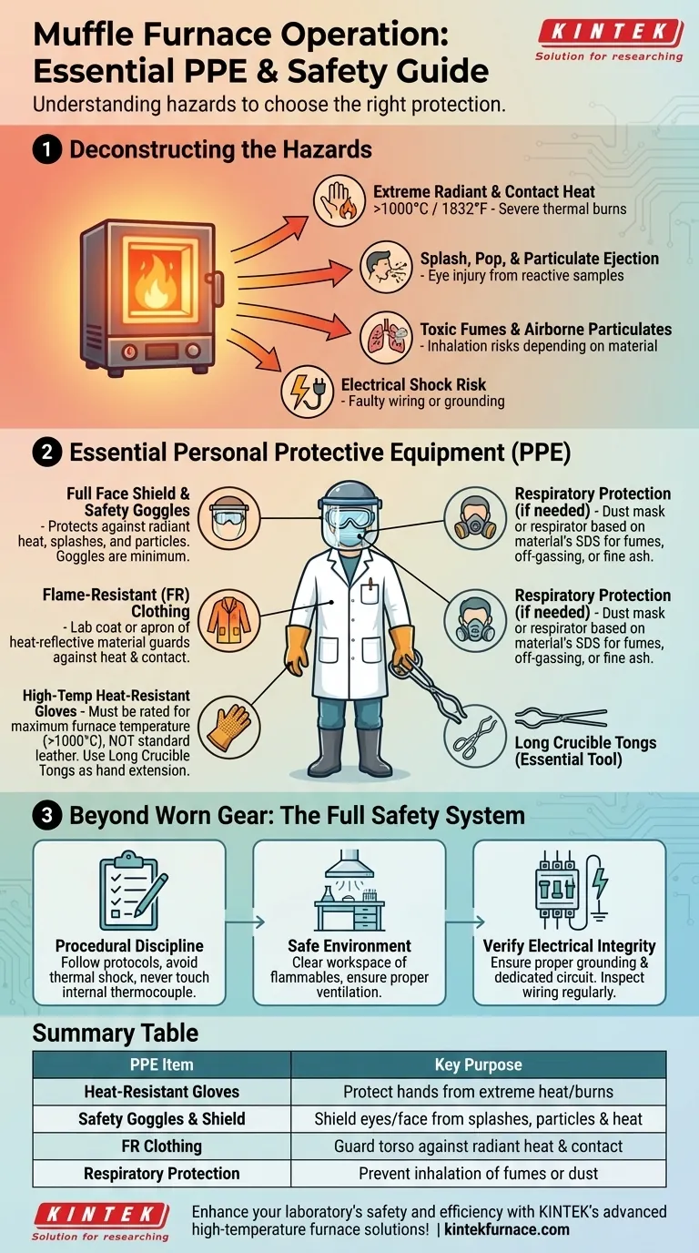 What personal protective equipment (PPE) should be worn when operating a muffle furnace? Ensure Complete Lab Safety Visual Guide