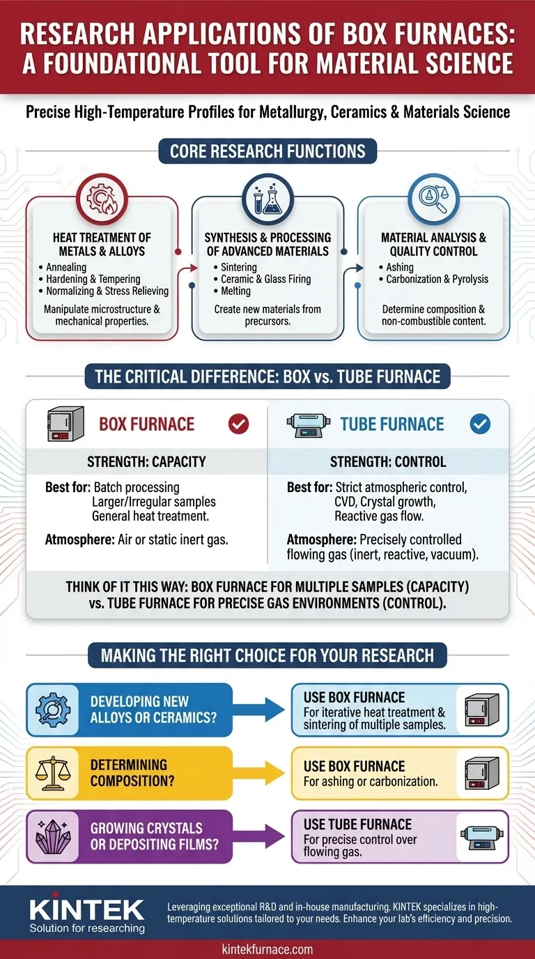 Quali sono le applicazioni di ricerca dei forni a muffola? Essenziali per la sintesi e il trattamento termico dei materiali Guida Visiva