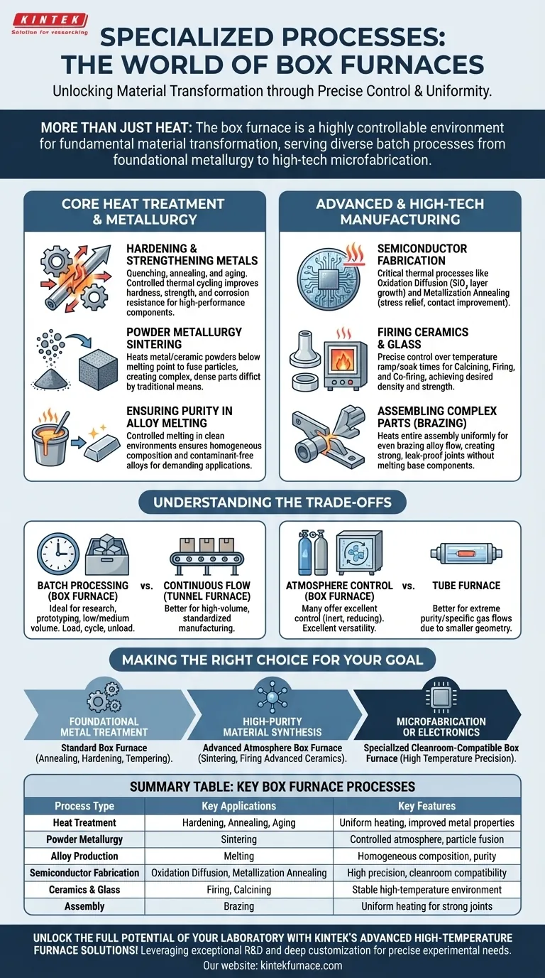 What specialized processes utilize box furnaces? Discover Versatile Heat Treatment Solutions Visual Guide