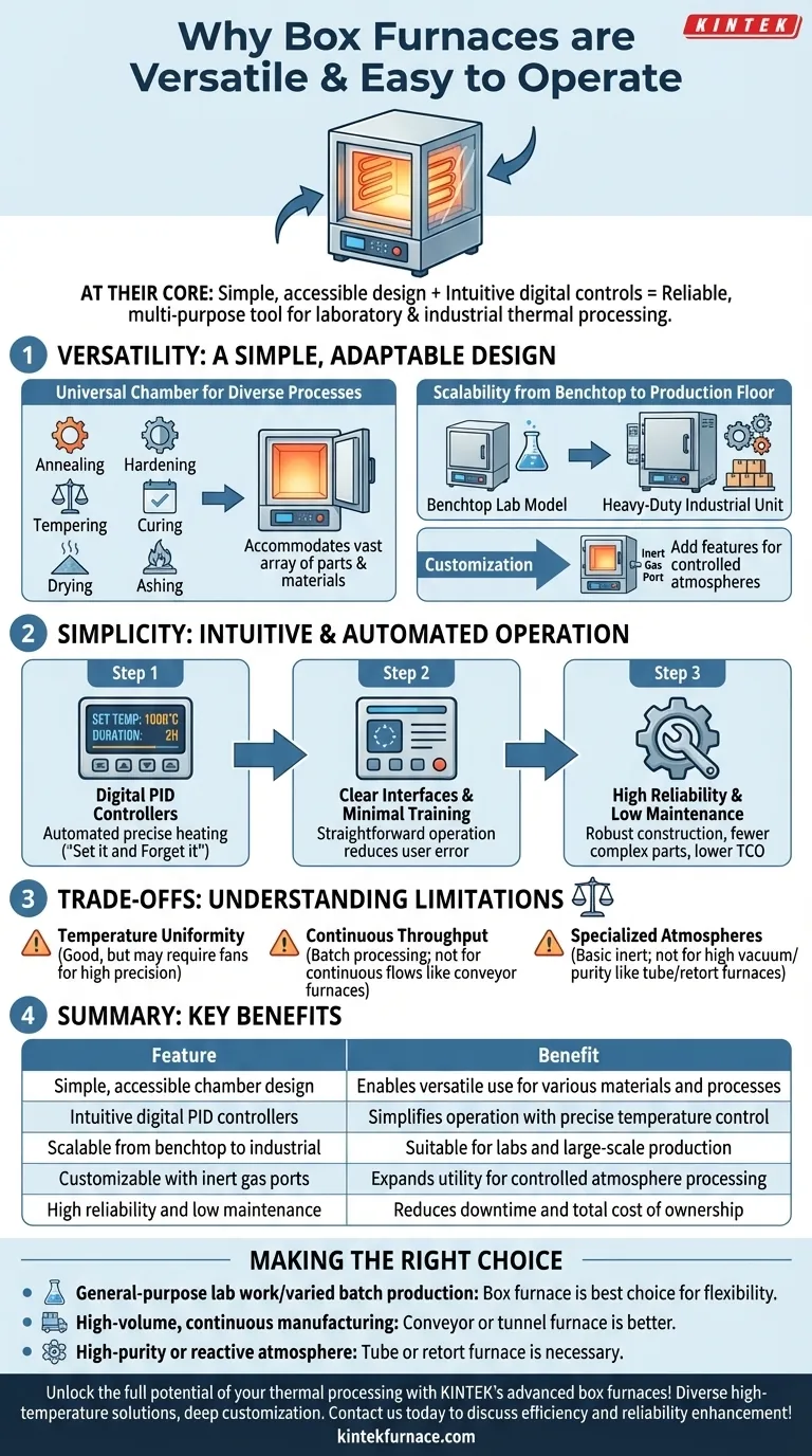 Why are box furnaces considered versatile and easy to operate? Ideal for Diverse Thermal Processing Needs Visual Guide