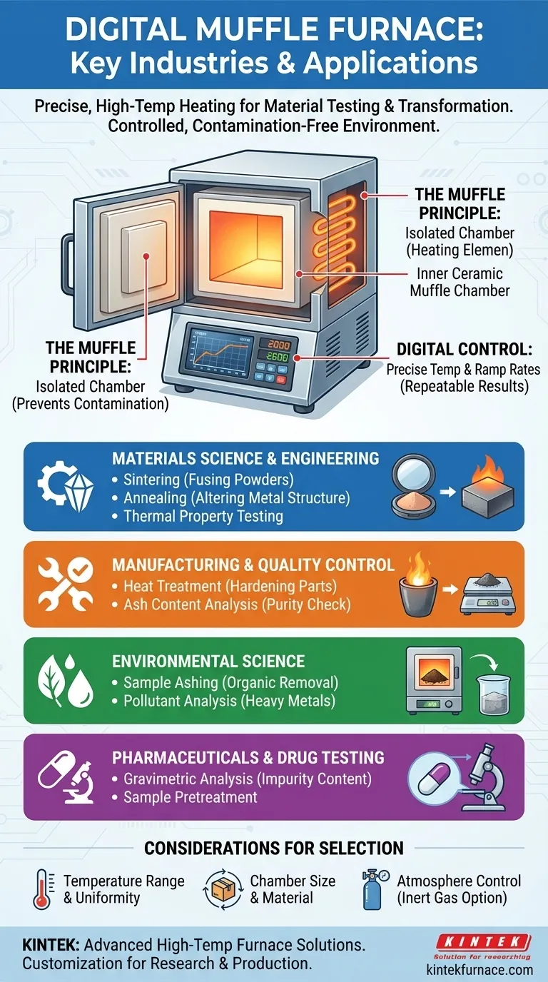 في أي الصناعات يُستخدم فرن التخميد الرقمي بشكل شائع؟ ضروري للتطبيقات الدقيقة ذات الحرارة العالية دليل مرئي
