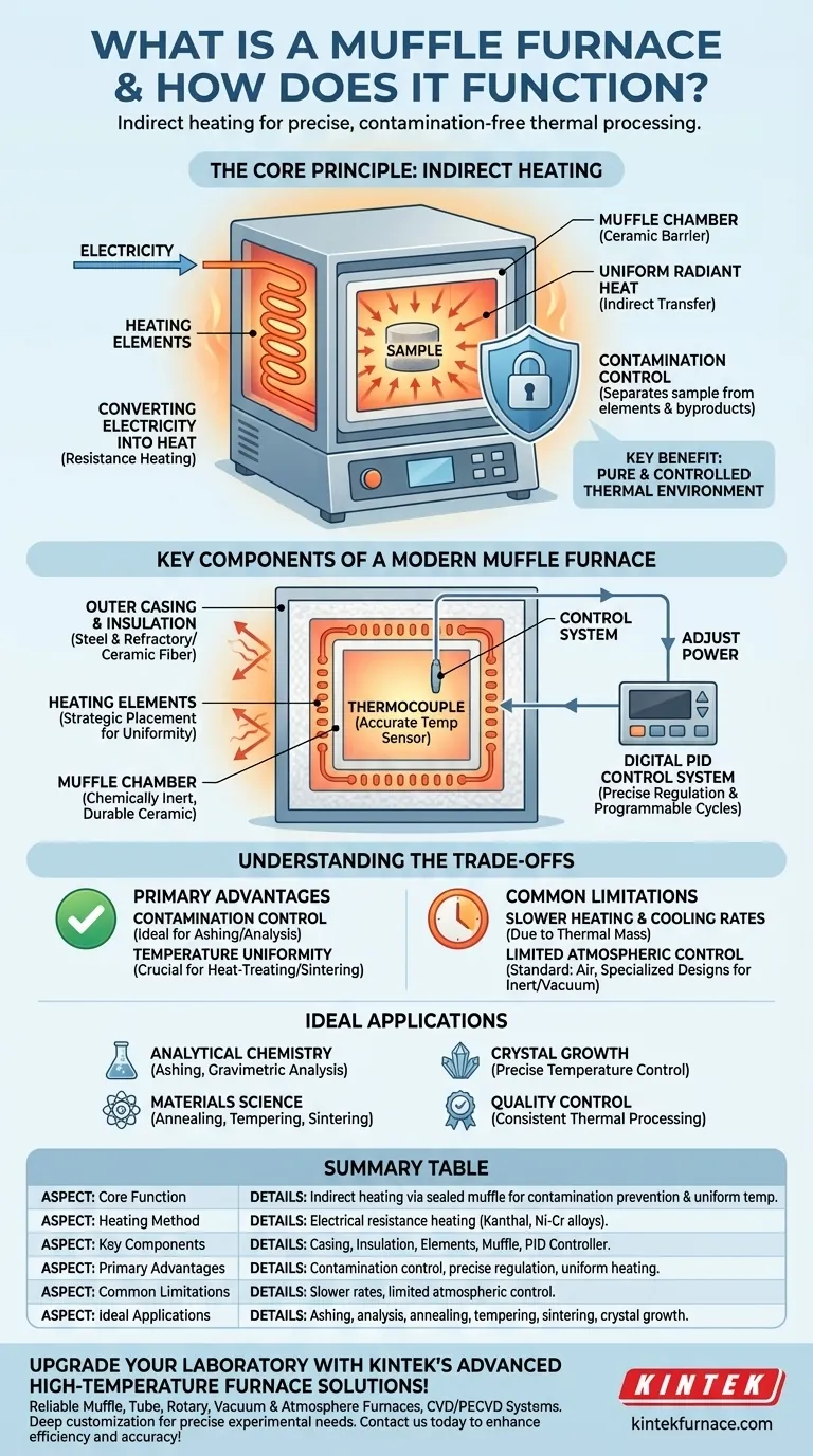Was ist ein Muffelofen und wie funktioniert er? Entdecken Sie saubere, präzise Heizlösungen Visuelle Anleitung