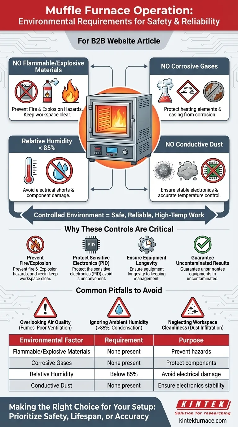 ما هي المتطلبات البيئية لتشغيل فرن الكتم؟ ضمان السلامة والدقة في مختبرك دليل مرئي