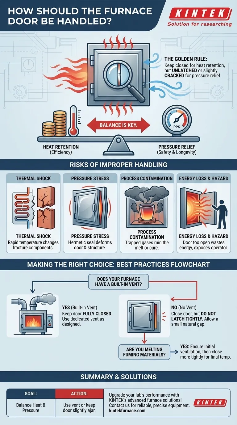 가열로 문은 사용 중에 어떻게 다루어야 합니까? 안전한 작동을 보장하고 손상을 방지하십시오 시각적 가이드