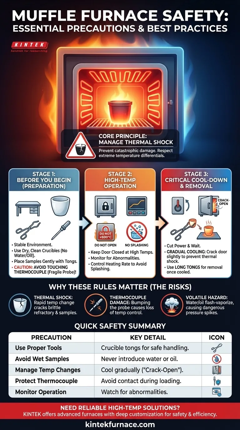 머플로(Muffle Furnace)에서 시료를 취급할 때 어떤 예방 조치를 취해야 합니까? 안전을 확보하고 장비 수명을 연장하십시오 시각적 가이드