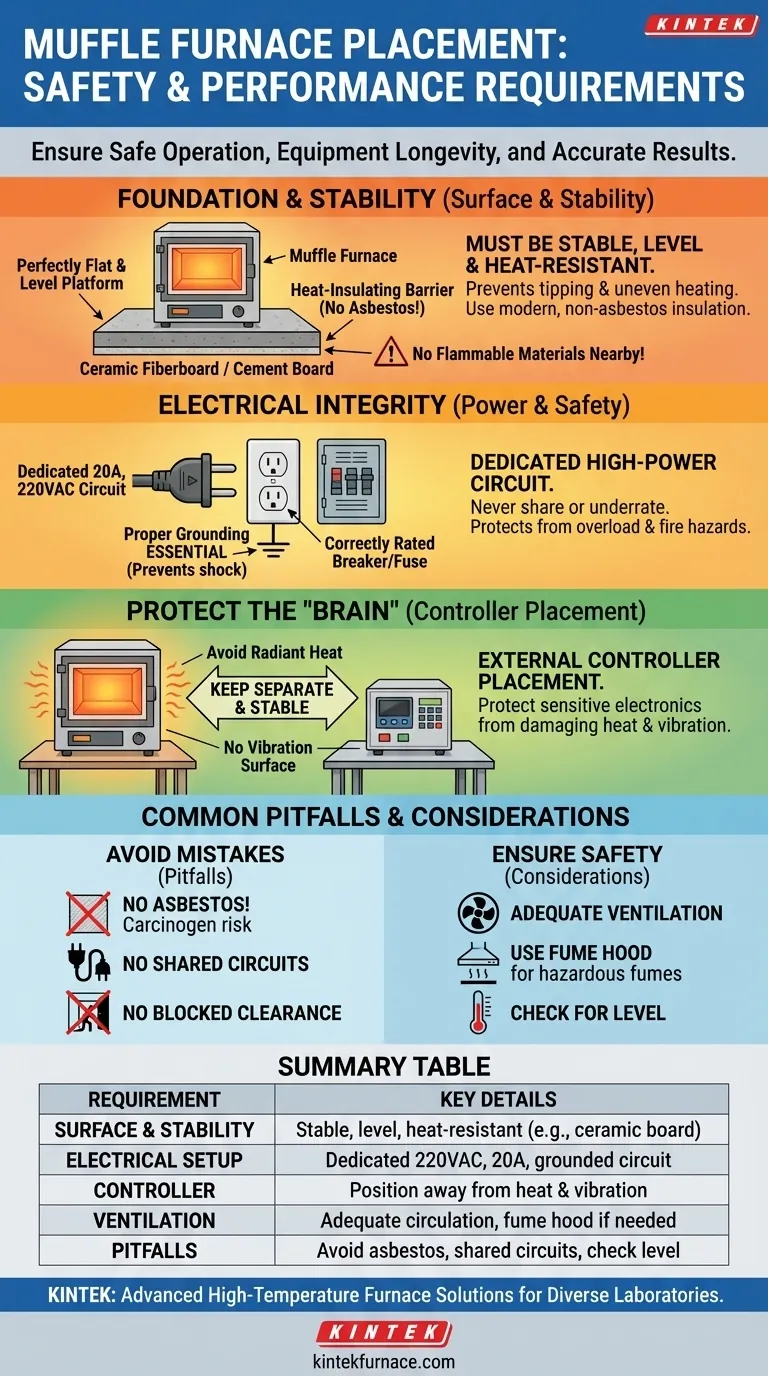 머플로(전기로)의 설치 요구 사항은 무엇입니까? 실험실의 안전과 성능을 보장하십시오. 시각적 가이드
