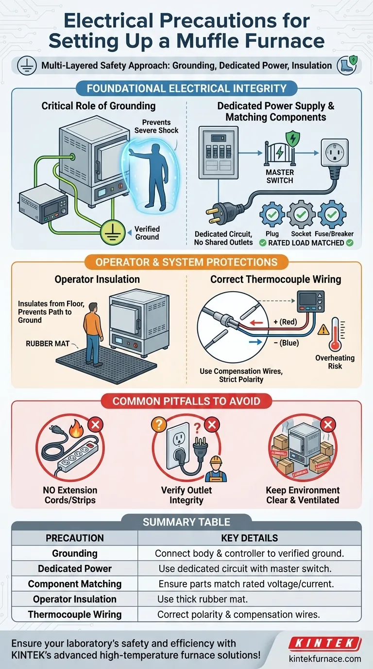 머플로를 설치할 때 어떤 전기적 예방 조치를 취해야 합니까? 실험실을 위한 필수 안전 수칙 시각적 가이드