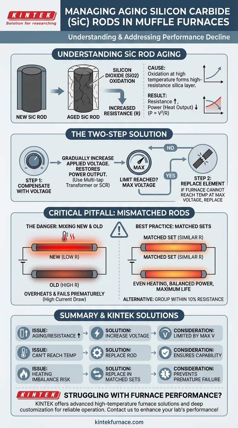 Cosa fare se la barra in carburo di silicio del forno a resistenza del forno a muffola invecchia o funziona in modo inefficiente? Suggerimenti degli esperti per prestazioni ottimali Guida Visiva