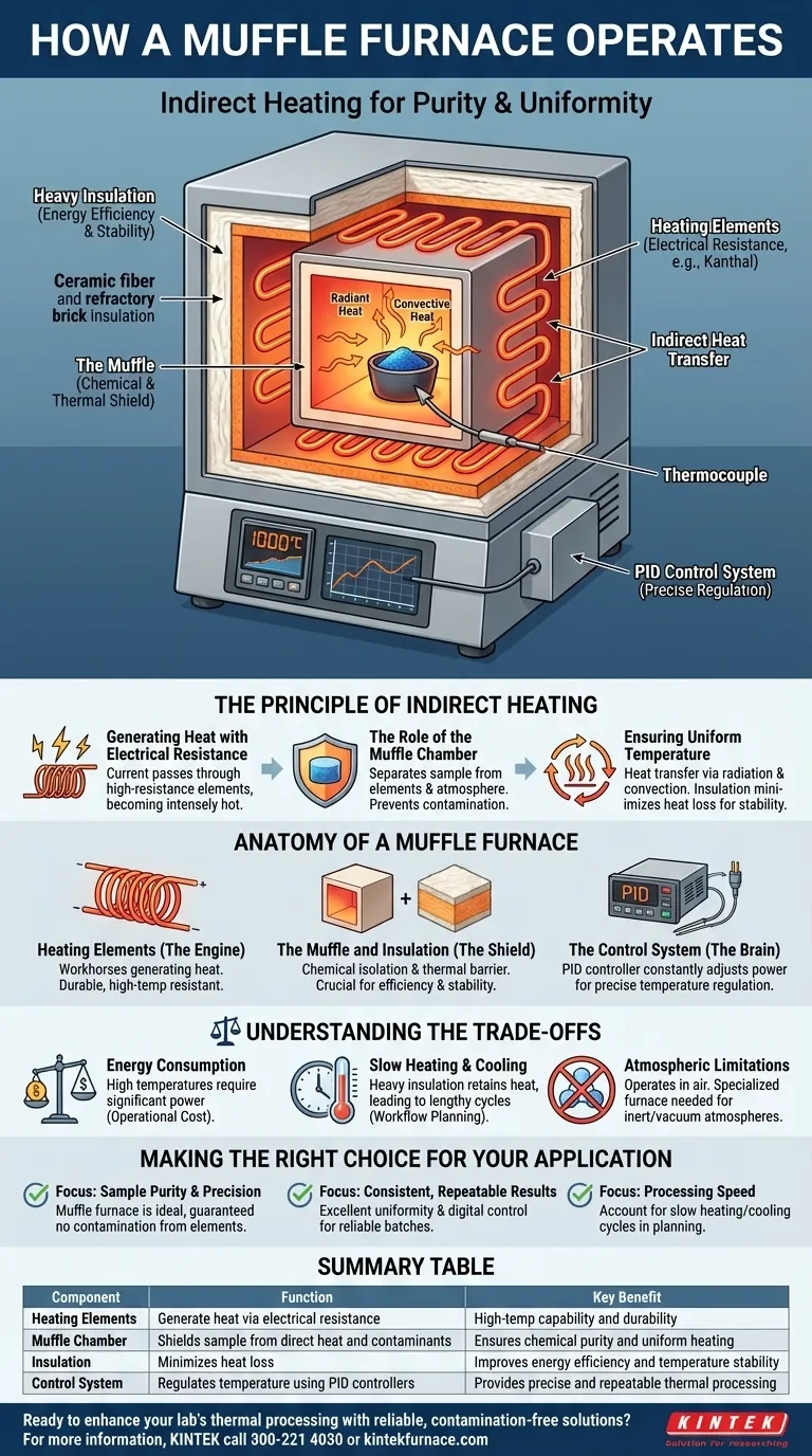 머플로(Muffle Furnace)는 어떻게 작동하나요? 효율적이고 오염 없는 가열 공정을 알아보세요 시각적 가이드