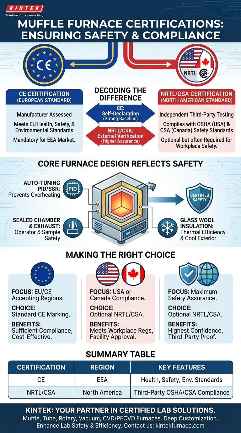What certifications does the muffle furnace have? Ensure Compliance and Safety for Your Lab Visual Guide