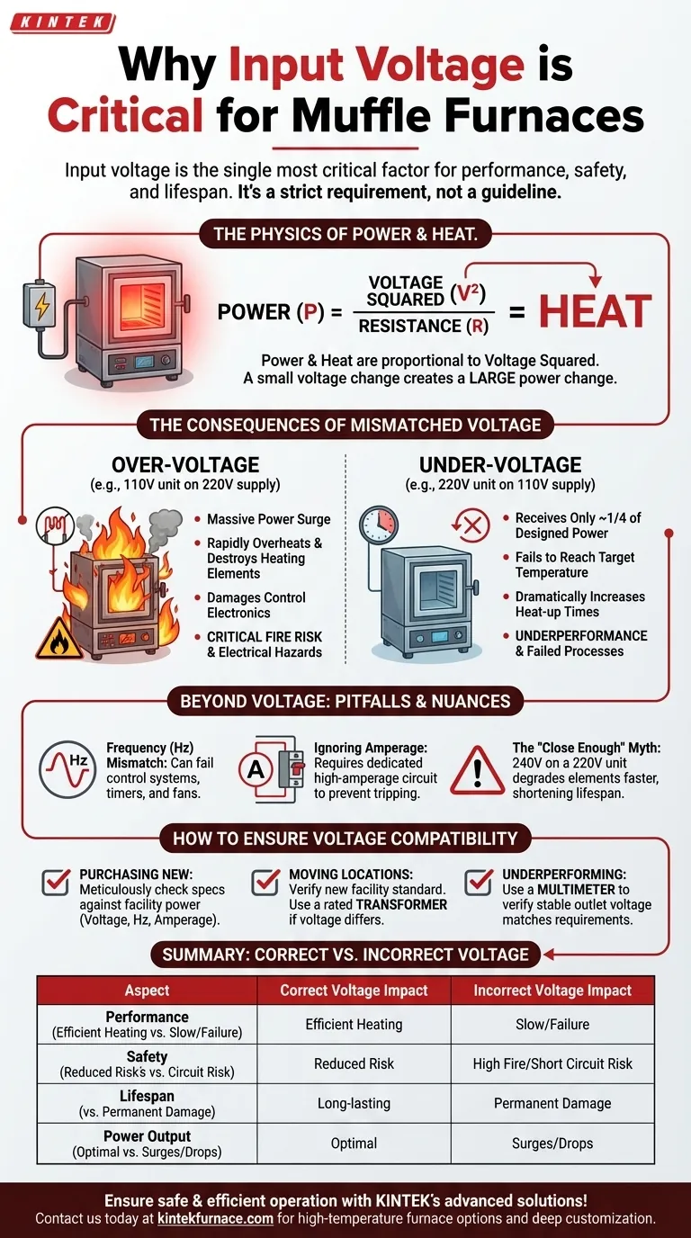 ¿Por qué es importante el voltaje de entrada para los hornos de mufla? Garantice la seguridad y el rendimiento óptimo Guía Visual