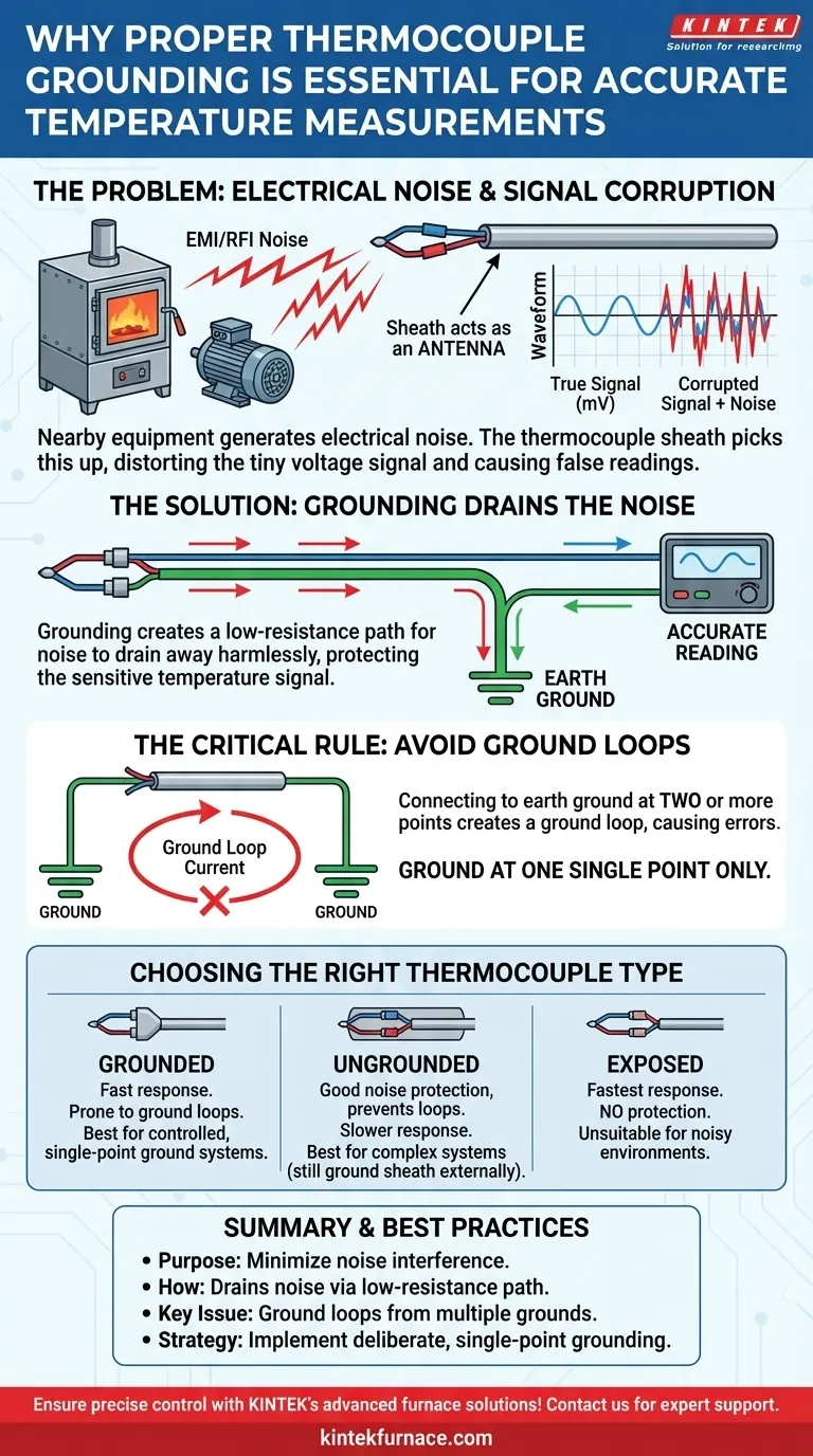 Perché è importante mettere a terra correttamente la termocoppia? Garantire letture accurate della temperatura in ambienti rumorosi Guida Visiva