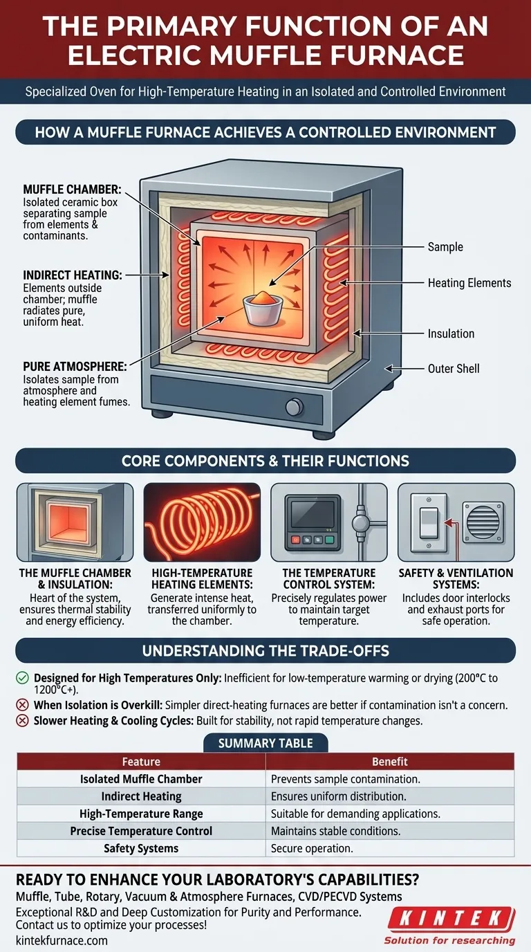 Qual é a função principal de um forno mufla elétrico? Garante Pureza e Aquecimento Uniforme Guia Visual