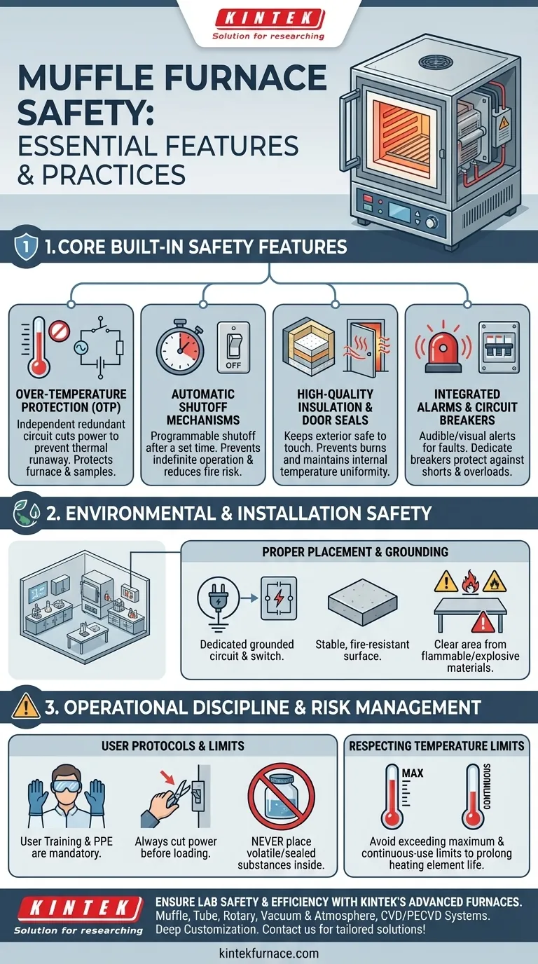 Quais recursos de segurança devem ser considerados ao selecionar um forno mufla? Garanta a Segurança Laboratorial com Sistemas Avançados de Proteção Guia Visual