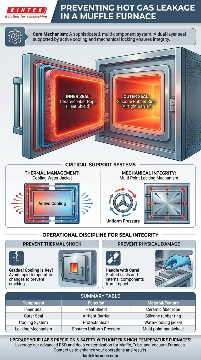 Como é evitada a fuga de gás quente em um forno mufla? Descubra Sistemas de Vedação Avançados para Desempenho Confiável Guia Visual