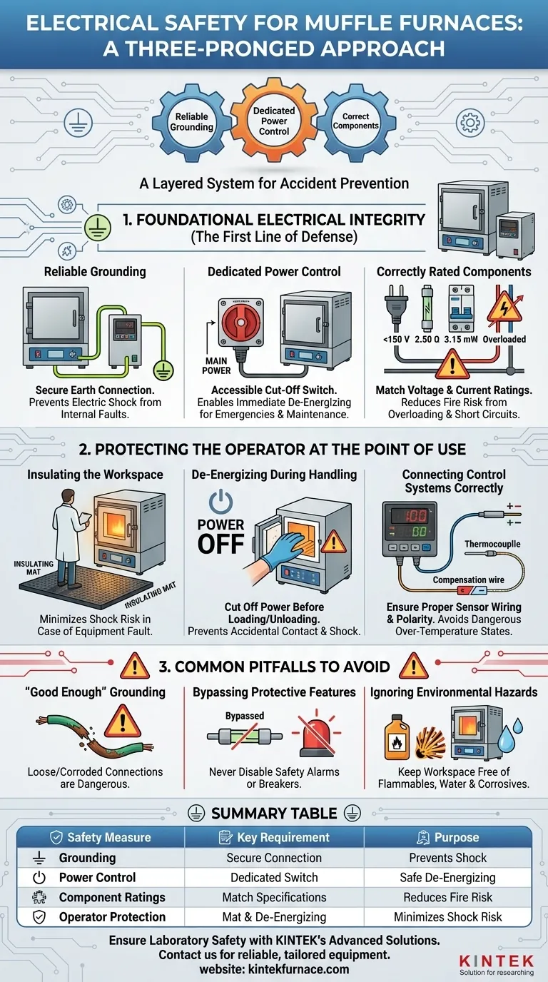 Que medidas de segurança elétrica são necessárias para um forno mufla? Passos Essenciais para Prevenir Choque Elétrico e Incêndio Guia Visual
