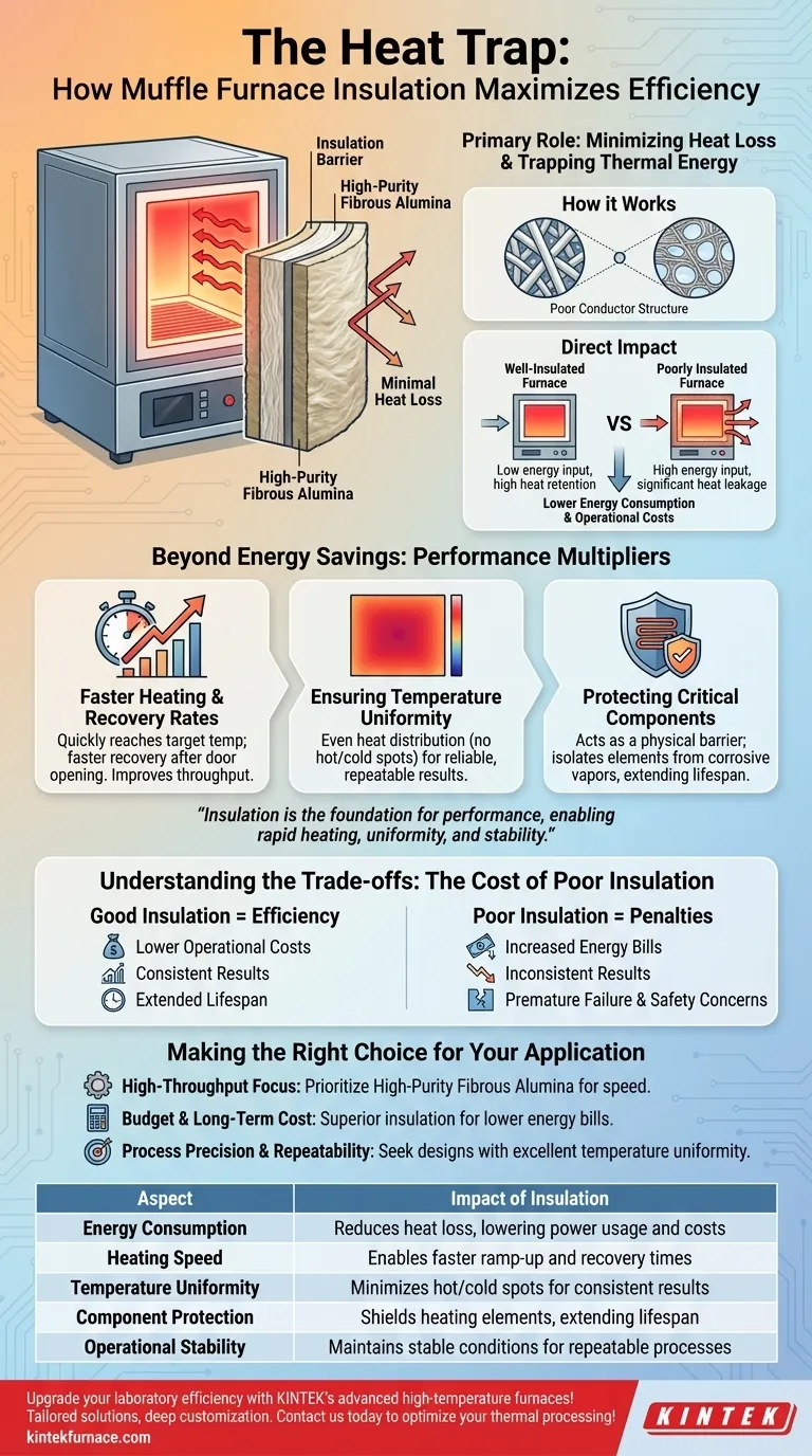 How does the insulation in a muffle furnace contribute to its efficiency? Unlock Energy Savings and Precision Visual Guide