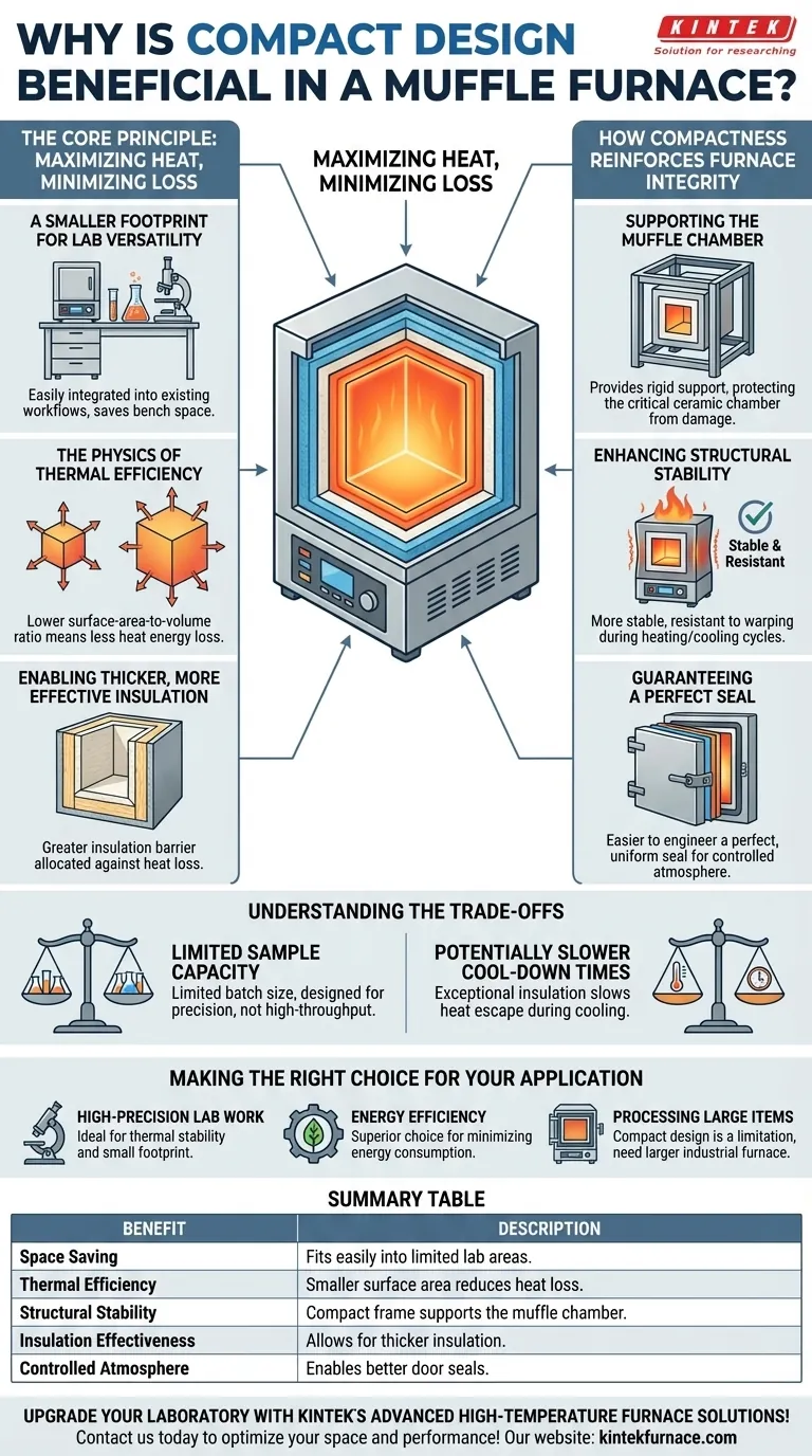 Perché il design compatto è vantaggioso in un forno a muffola? Massimizzare l'efficienza termica e risparmiare spazio Guida Visiva