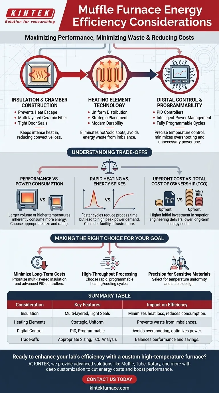Quais são as considerações de eficiência energética para fornos mufla? Corte custos com design inteligente Guia Visual