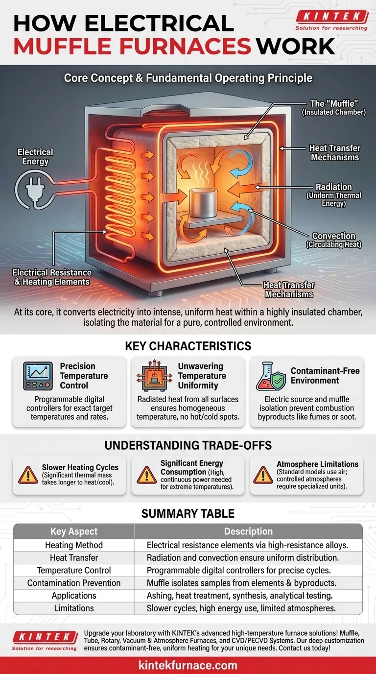 How do electrical muffle furnaces work? Unlock Precision Heating for Your Lab Visual Guide