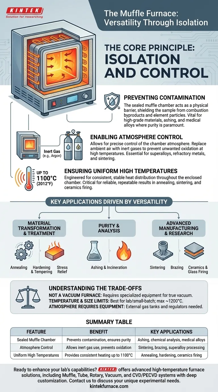 What makes muffle furnaces versatile in their applications? Unlock Precision Heating for Diverse Industries Visual Guide